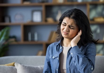 Indian girl having earache problem