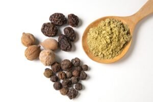 Triphala fruits and mix powder