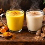 Steaming Golden Milk and Nutmeg Latte